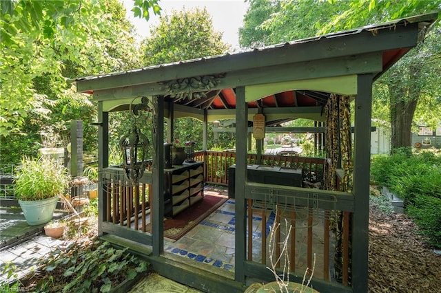 238 Maple St, King, NC 27021 - wooden deck with a gazebo