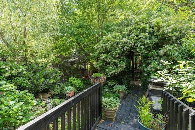 238 Maple St, King, NC 27021 - view of wooden deck