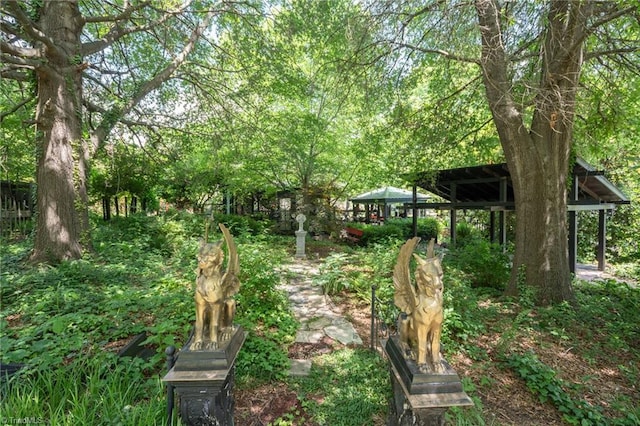 238 Maple St, King, NC 27021 - view of yard featuring a gazebo