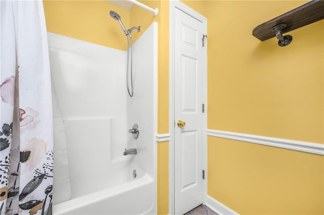 4814 Merrimac St, Winston-Salem, NC 27105 - bathroom featuring shower / bath combination with curtain