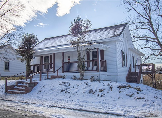 bungalow featuring a porch