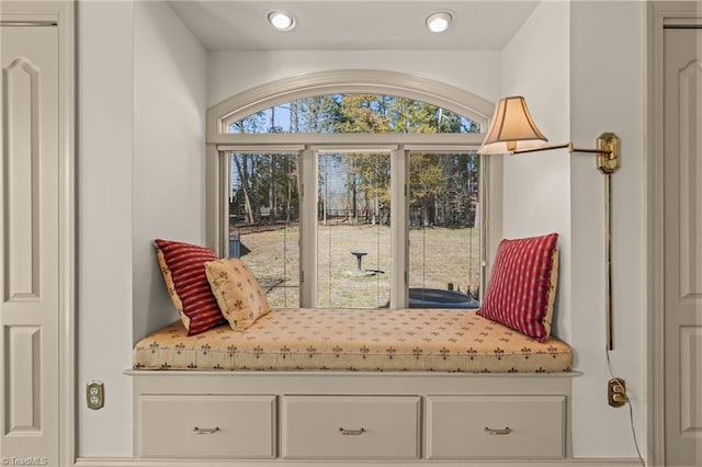 mudroom featuring recessed lighting