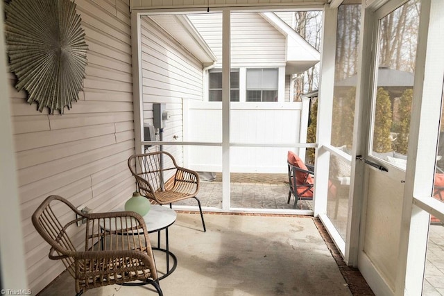 view of sunroom