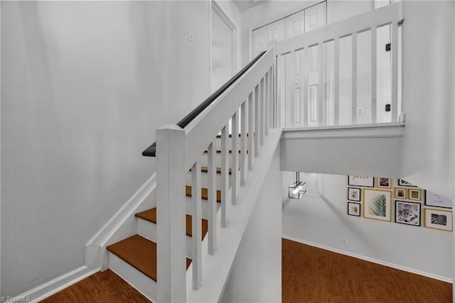 1948 Ray Alexander Dr, Greensboro, NC 27410 - staircase featuring baseboards