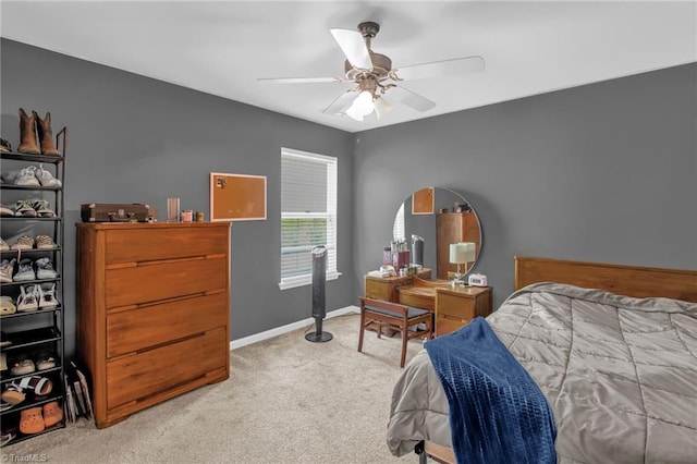 1420 Joyceland Rd, Kernersville, NC 27284 - carpeted bedroom with ceiling fan and baseboards