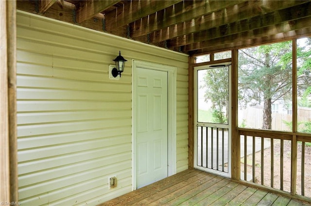 5711 Beaver Pond Trl, Pfafftown, NC 27040 - view of unfurnished sunroom
