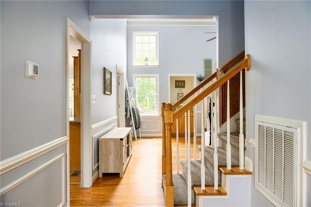 5711 Beaver Pond Trl, Pfafftown, NC 27040 - entryway featuring light wood-type flooring and stairs