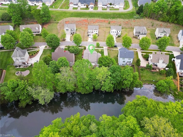 5711 Beaver Pond Trl, Pfafftown, NC 27040 - aerial view of residential area with a large body of water
