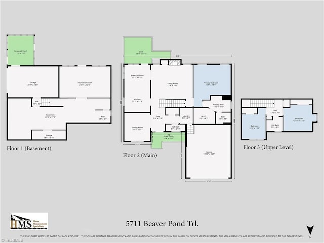 5711 Beaver Pond Trl, Pfafftown, NC 27040 - property floor plan
