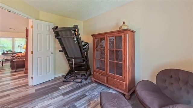 4401 Barndale Ct, Jamestown, NC 27282 - living area featuring wood finished floors and a textured ceiling