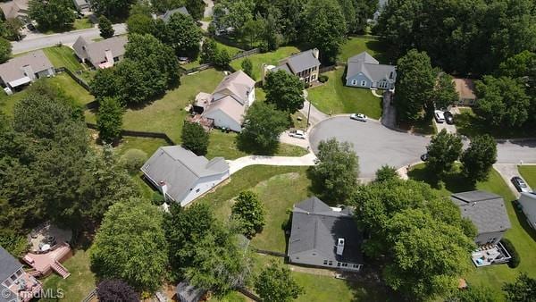 4401 Barndale Ct, Jamestown, NC 27282 - aerial view of property and surrounding area with nearby suburban area
