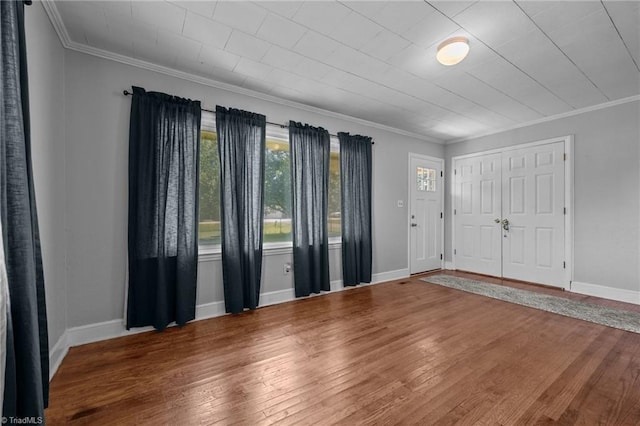 2719 NC Highway 87, Graham, NC 27253 - foyer featuring crown molding, hardwood / wood-style flooring, and baseboards