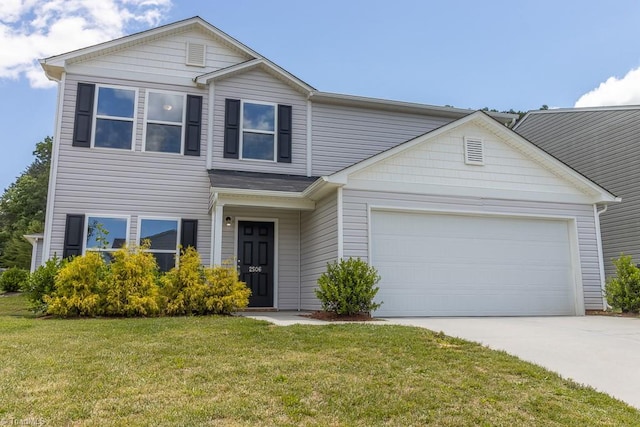 2506 Whirlwind Ln, Asheboro, NC 27203 - traditional-style home featuring driveway, a front yard, and a garage