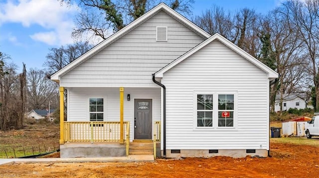 bungalow with a porch