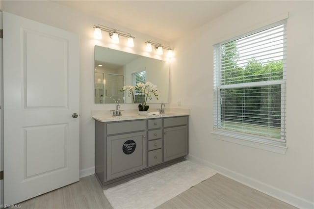 6005 Crestridge Ln Unit 1005, Winston-Salem, NC 27105 - full bath with double vanity and a stall shower