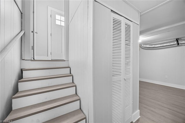 220 Glen Ter, Mount Airy, NC 27030 - stairway featuring wood finished floors and baseboards