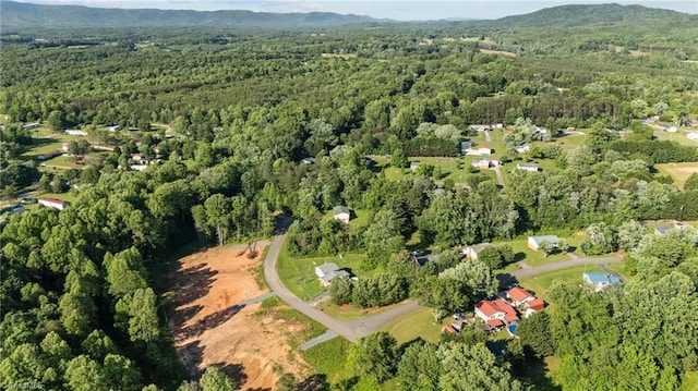 220 Glen Ter, Mount Airy, NC 27030 - aerial view of property and surrounding area with a heavily wooded area