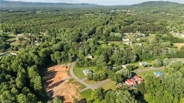 220 Glen Ter, Mount Airy, NC 27030 - aerial view of property and surrounding area with a heavily wooded area