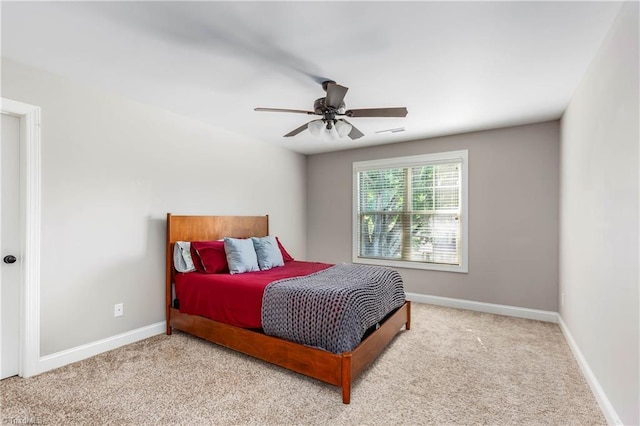 3632 Sally Kirk Rd, Winston-Salem, NC 27106 - bedroom featuring carpet, baseboards, and ceiling fan