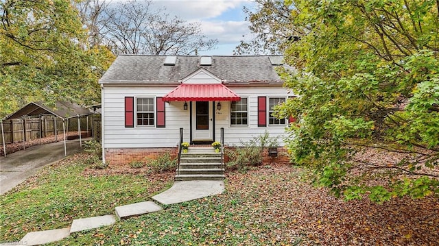 view of bungalow-style house