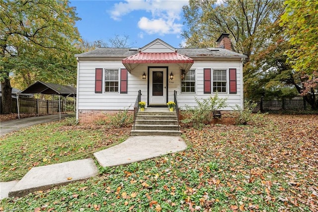 view of bungalow-style home