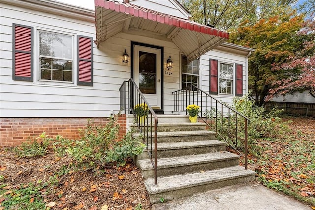 view of doorway to property