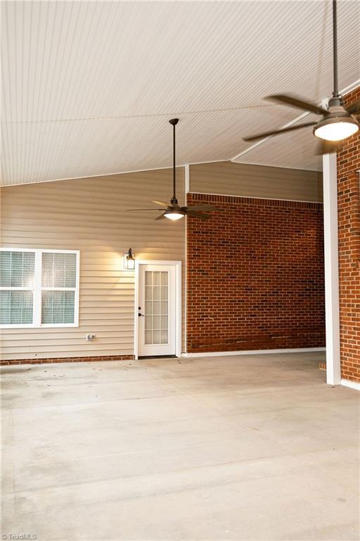 view of patio / terrace with ceiling fan