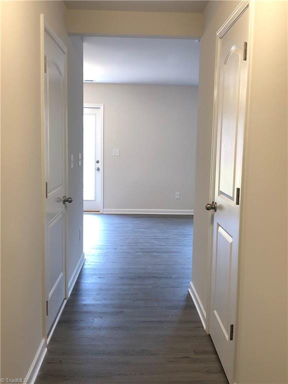 353 Aztec Dr, Winston-Salem, NC 27107 - corridor with dark wood finished floors and baseboards
