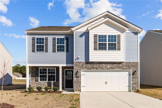 view of front of house featuring a garage