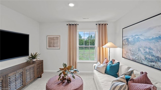 view of carpeted living room