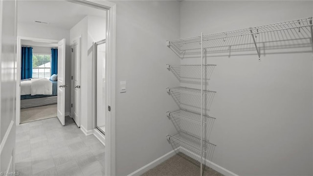 view of walk in closet