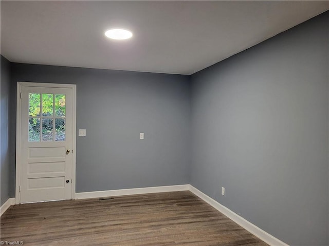 interior space with wood-type flooring