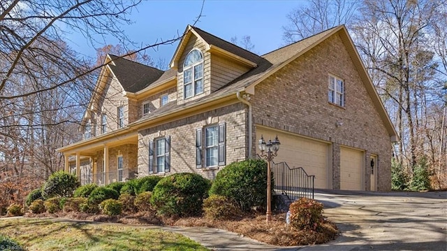 view of property exterior featuring a garage