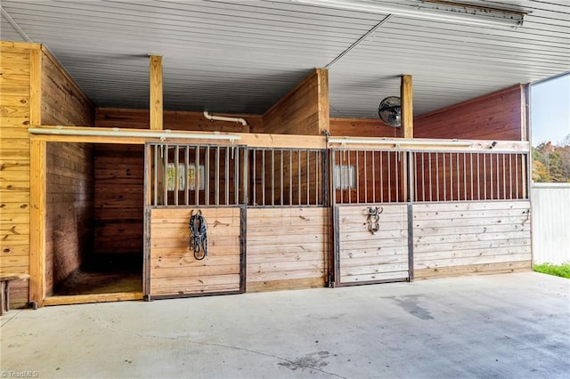 view of horse barn