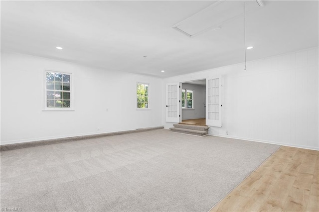 2282 Valewood Dr, Asheboro, NC 27205 - spare room featuring recessed lighting, attic access, and wood finished floors