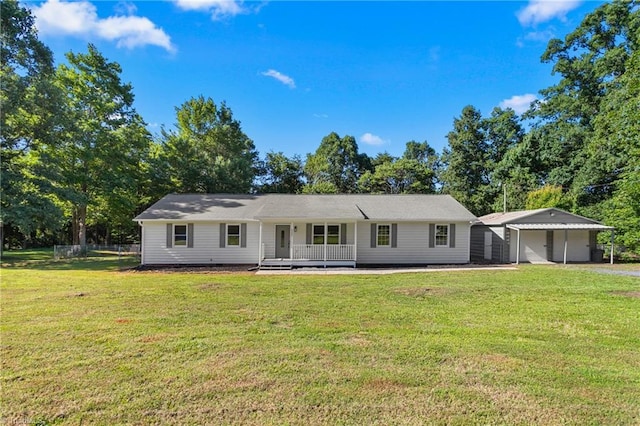 2282 Valewood Dr, Asheboro, NC 27205 - ranch-style house featuring a porch