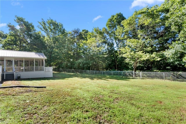 2282 Valewood Dr, Asheboro, NC 27205 - fenced backyard with a sunroom