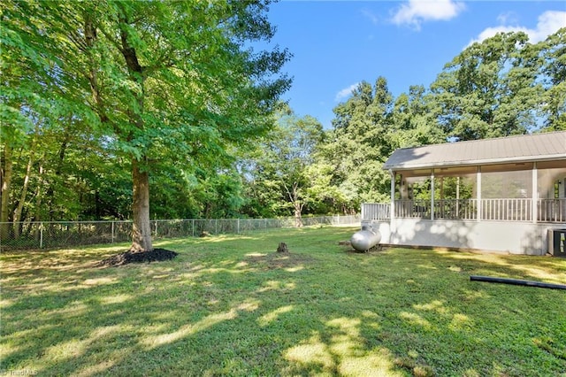 2282 Valewood Dr, Asheboro, NC 27205 - fenced backyard with a sunroom
