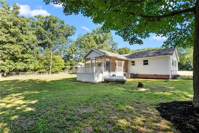 2282 Valewood Dr, Asheboro, NC 27205 - back of property featuring a sunroom and crawl space