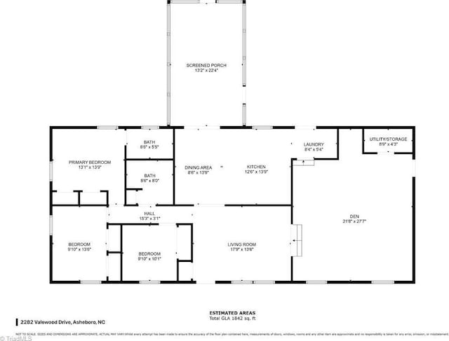 2282 Valewood Dr, Asheboro, NC 27205 - view of property floor plan