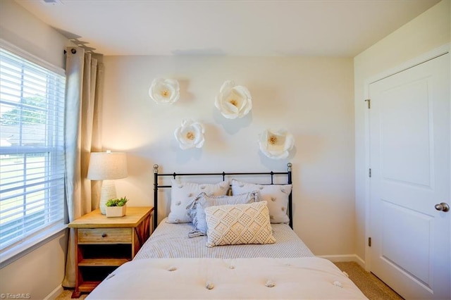 view of carpeted bedroom