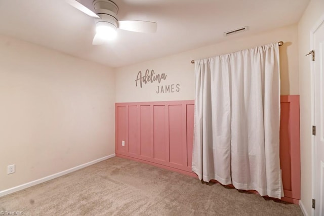 1881 Huntley Way, Burlington, NC 27215 - empty room with carpet floors, ceiling fan, and baseboards