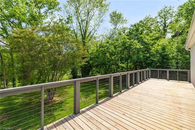 225 Main St E, Pilot Mountain, NC 27041 - wooden terrace with a lawn