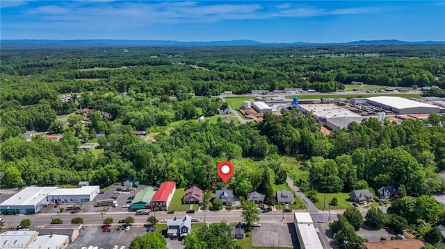 225 Main St E, Pilot Mountain, NC 27041 - bird's eye view of a heavily wooded area