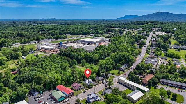225 Main St E, Pilot Mountain, NC 27041 - aerial view of a heavily wooded area and mountains