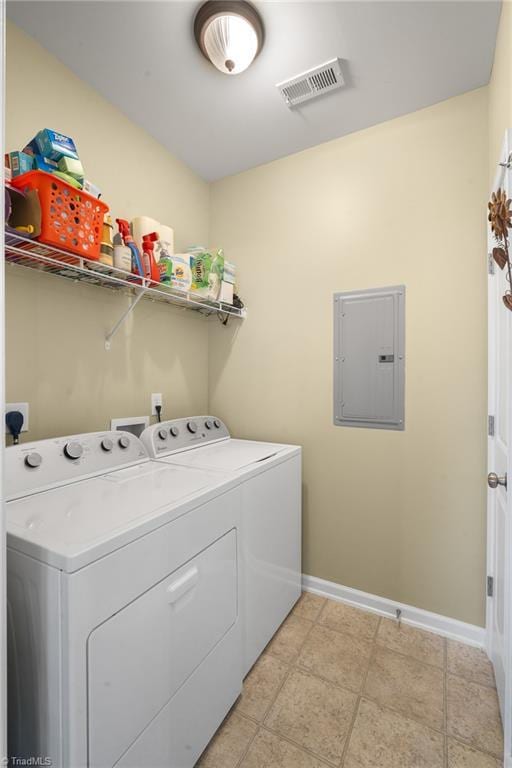 5430 Forester Dr, High Point, NC 27265 - laundry room with electric panel and washing machine and dryer