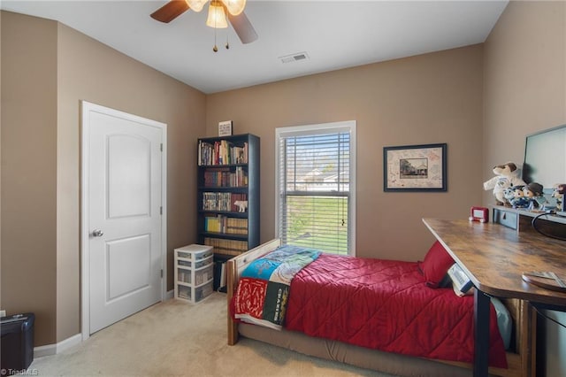 5430 Forester Dr, High Point, NC 27265 - bedroom featuring carpet flooring and a ceiling fan
