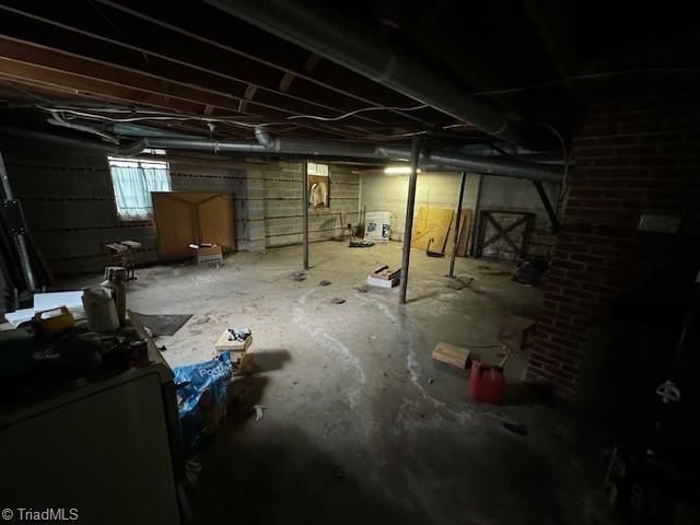 view of basement