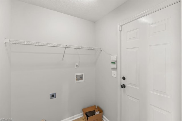 305 Apple Ridge Rd, Greensboro, NC 27406 - washroom with electric dryer hookup, washer hookup, and a textured ceiling