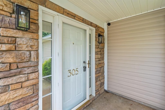 305 Apple Ridge Rd, Greensboro, NC 27406 - view of exterior entry with stone siding